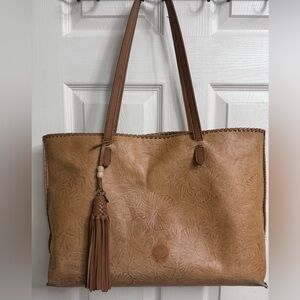 THE SAK Embossed Leather Tote
